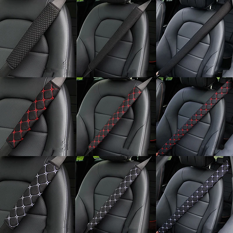Seat Belt Covers Seat Belt Protector Safety Belt Shoulder Guard Car Seat Belt Accessory 1PC 30/50CM Soft Motor Truck lengthen Safety Belt Shoulder Protector Car Safety Belt Cover Car Auto Interior Decoration