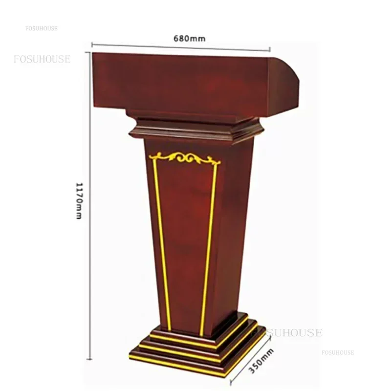 Office School Class Furniture Reception Desks Simple Modern Counter Front Desk Hotel Podium Tables Church Lectern Speech Table L