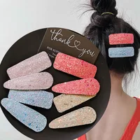 2PC Candy Color Shiny Sweet BB Hairpin No Damaging To Hair Side Clips Simple Hairgrip for Girls Women Korean Hair Accessories