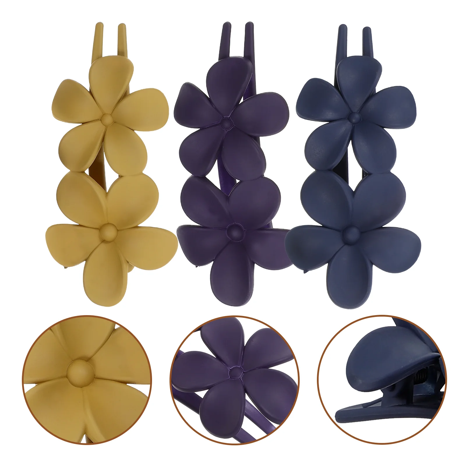 3pcs Hair Clips Hair Women Barrettes Decorative Hair Catch Clips Hair for Women's Hair