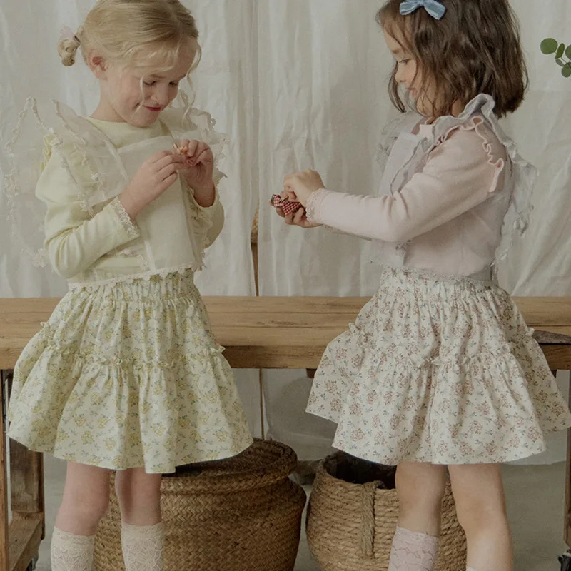 

Детская юбка, Новинка лета 2024, Повседневная модная хлопковая юбка с принтом, свободная и удобная детская одежда для улицы