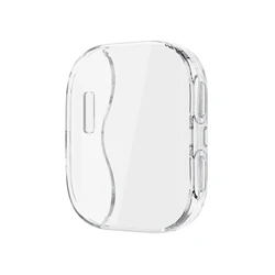Full Coverage TPU Protective Case with Strap and Screen Protector - Amazfit bip 6 (Transparent)