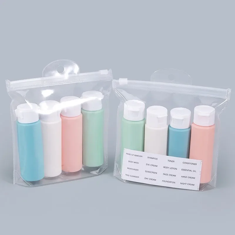 Macaron Travel Split Bottle 50ml Portable Split Set Makeup & Skin Care Lotion Shower Gel Flap Storage Bottle Easy To Carry