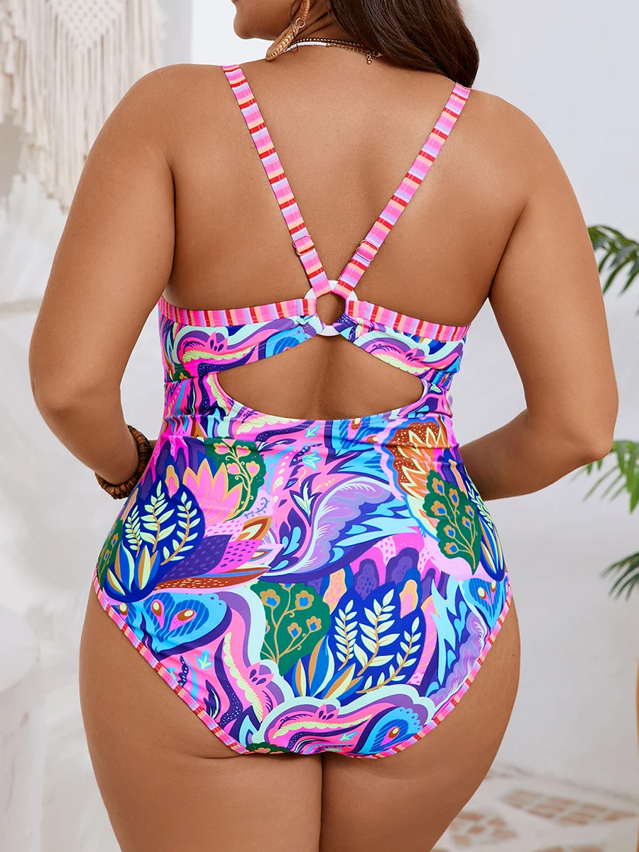 Plus Size Printed Swimsuit 6