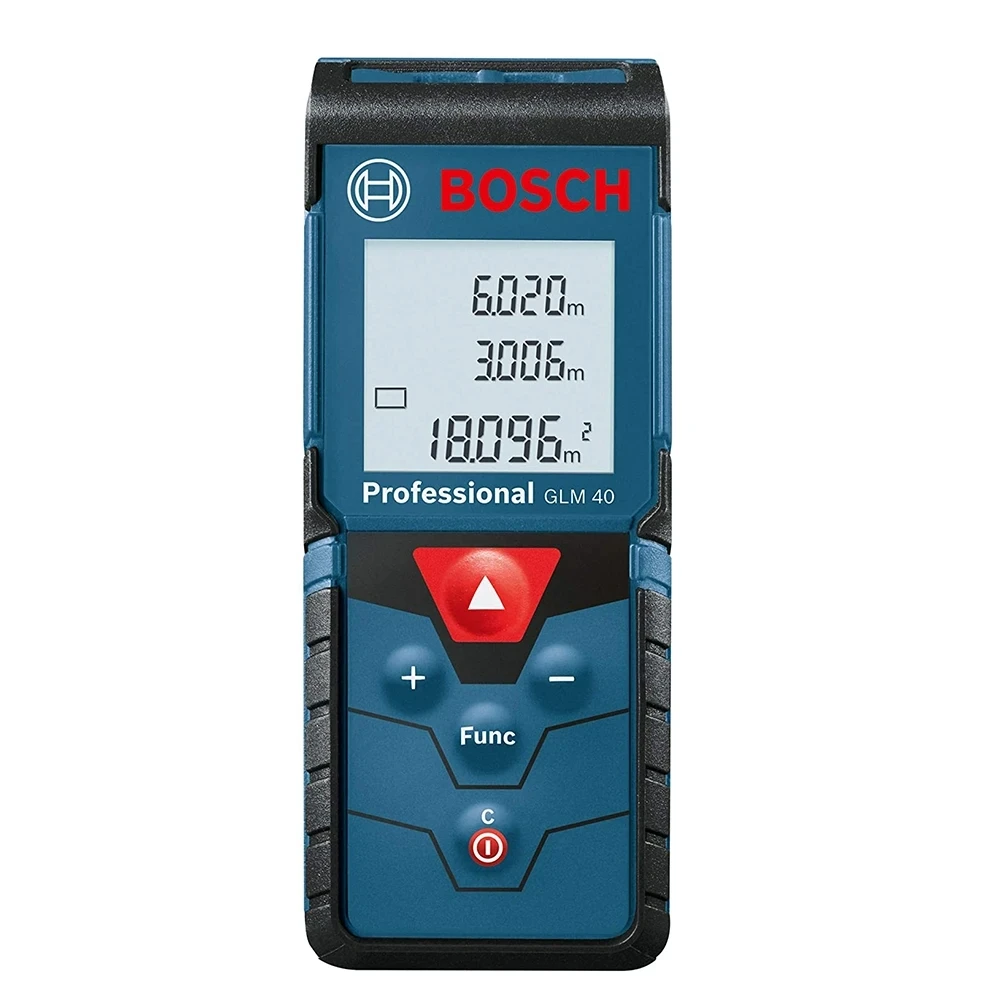 Bosch 고정밀 레이저 거리 측정기, 휴대용 레이저 측정 테이프 눈금자, GLM 40, 40 미터
