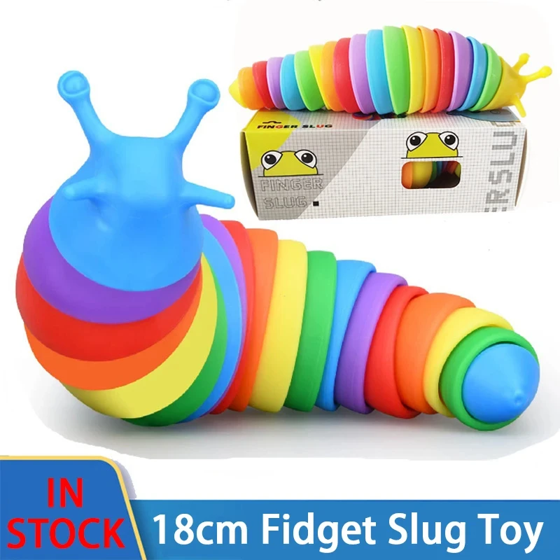 

8cm Fidget Slug Decompression Toy Cute Caterpillar Shape Decompressor Office Table Toy Sensory Toy for Children and Adults