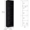15-Tier Bookcase Space Saving Storage Bedroom Living Room Home Office Kitchen Garage 3