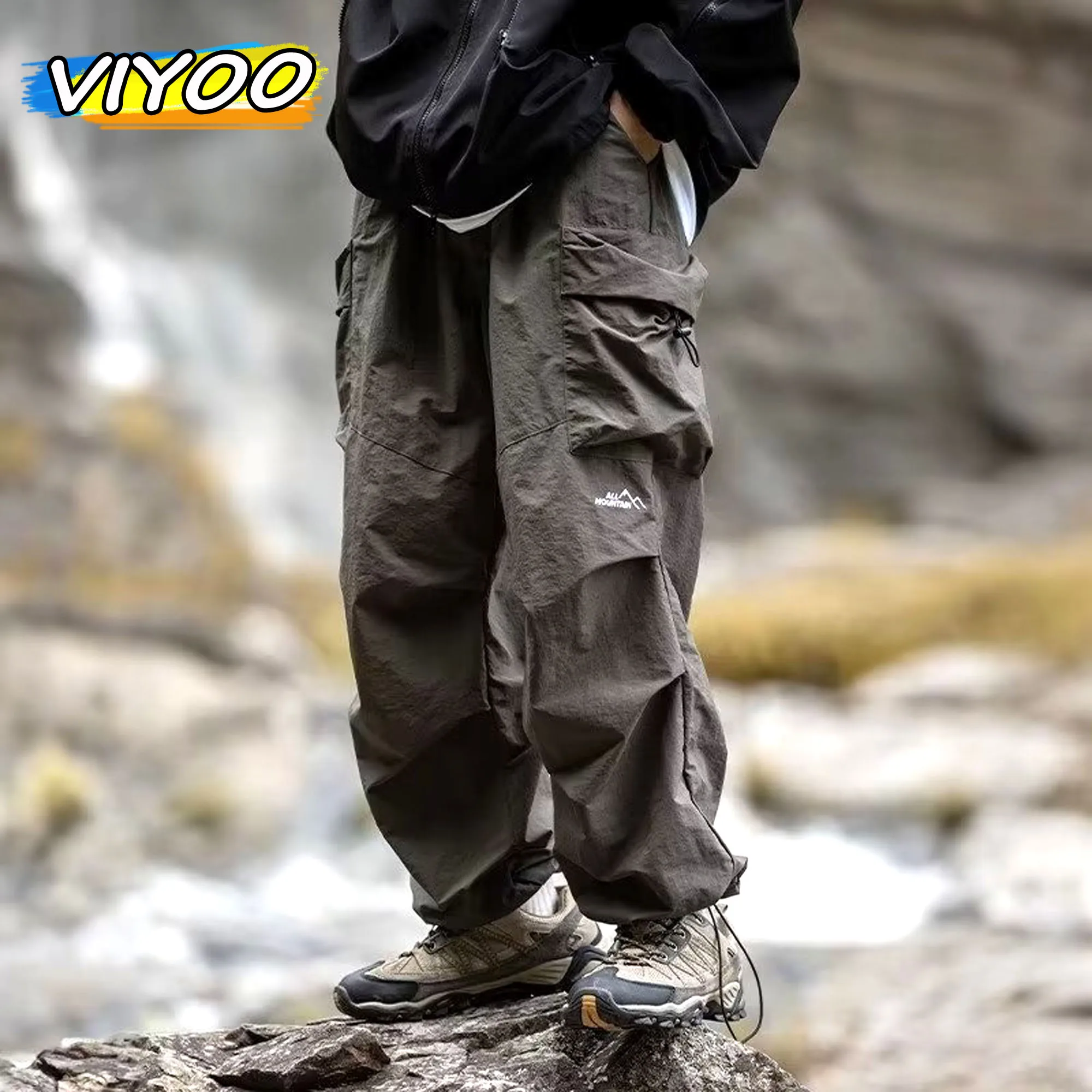 Брюки-карго Y2K мужские с карманами