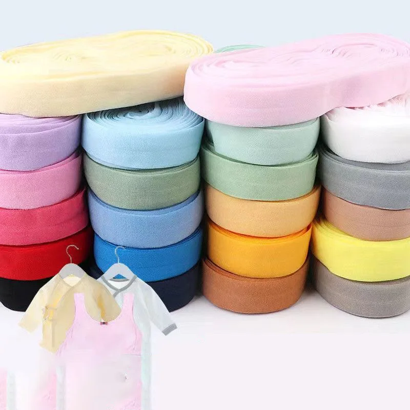 50ards/Lot 20mm Elastic Band Ribbon Fold Over Spandex Elastic Band for Sewing Lace Trim Waist Band for Garment DIY Accessory