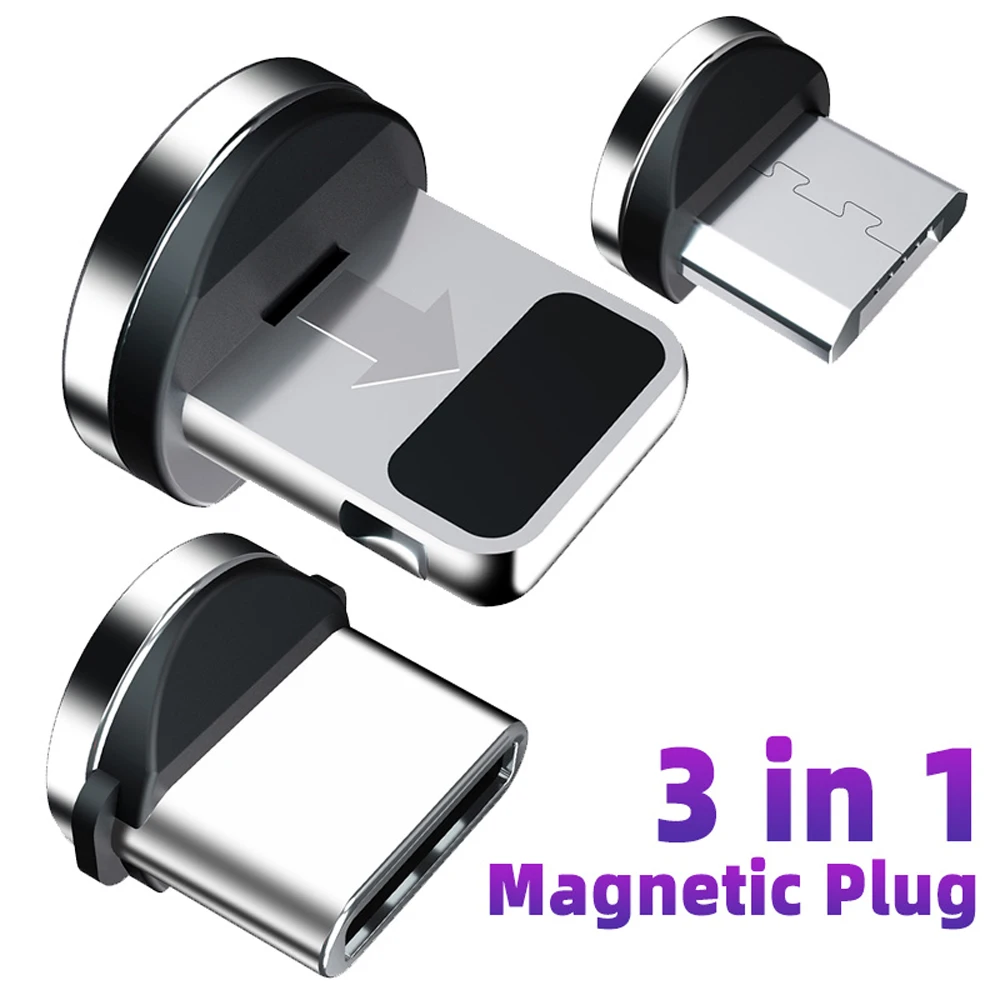 Magnetic Cable Adapter Mobile Phone Micro USB Type C Dust Plugs Magnetic Tips for Iphone Magnet Charger Connector