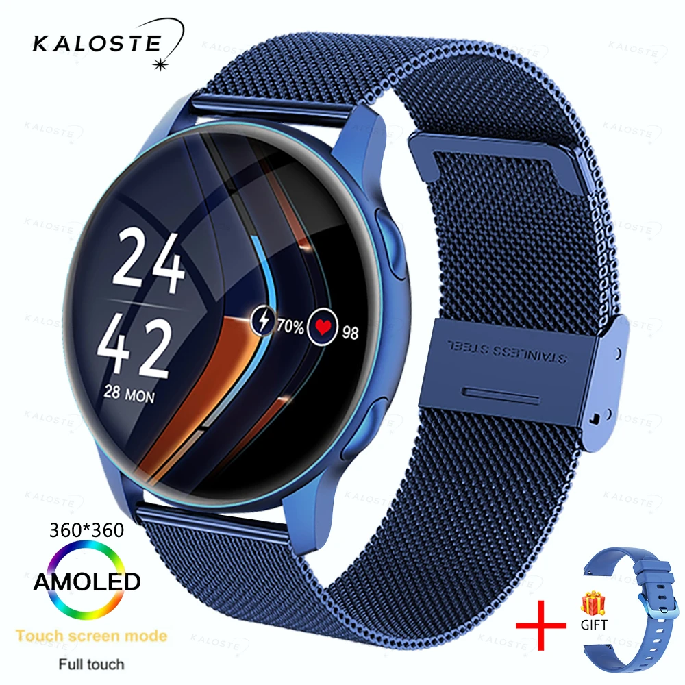 KALOSTE New Smart watch Men 360*360 AMOLED Full Touch Sport Fitness Tracker Women Smartwatch Clock Man For Huawei Xiaomi apple 