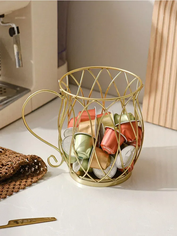 Luxury Coffee Capsule Display Rack Home Snacks Candy Storage Organizer Coffee Shop Bar Counter Decor 5