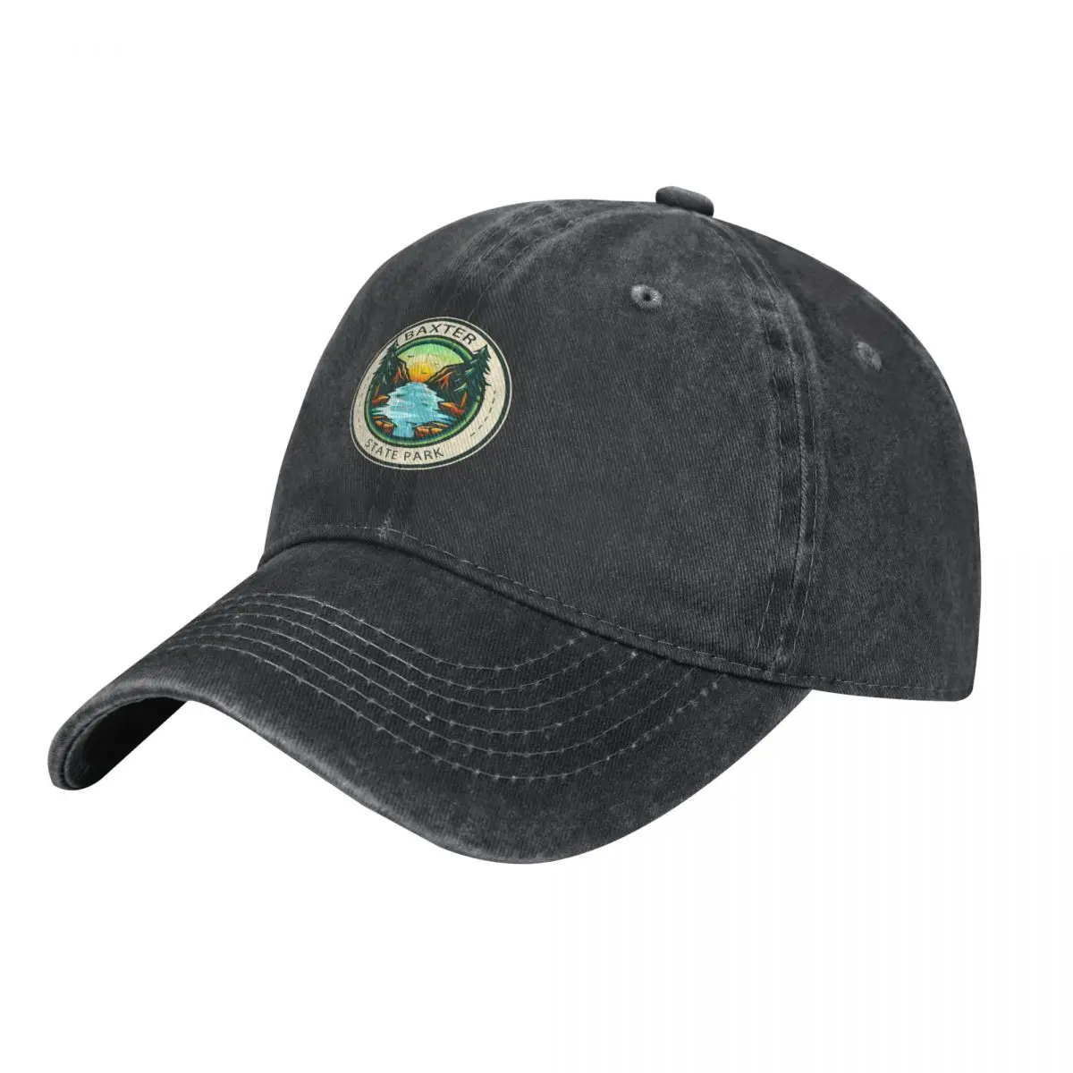 

Baxter State Park Maine Badge Cowboy Hat Thermal Visor funny hat Luxury Woman Men's