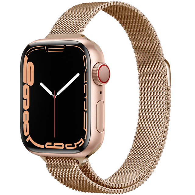 Magnetic Loop Strap For Apple watch Band 40mm 44mm 45mm 41mm 42mm 38mm Stainless steel bracelet iWatch series 3 4 5 6 se 7