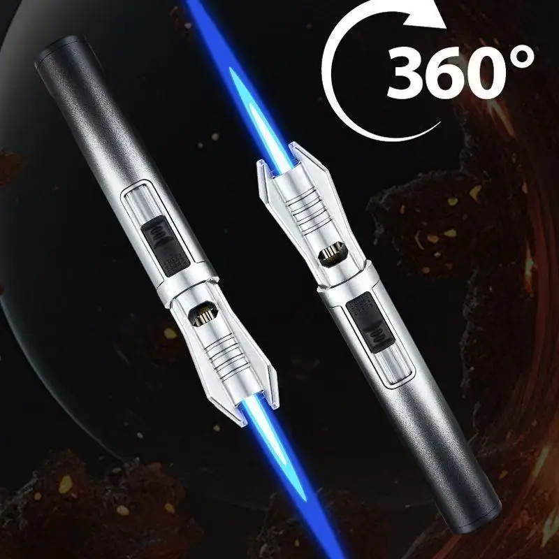Kitchen Outdoors Torch Flame Jet Gas Lighter Cigarette Smoking Accessories Windproof Turbo Metal Jewelry Welding Cigar Lighters