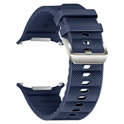 Official Silicone and Nylon Sport Band for Smartwatch, 47mm Strap (Midnight blue)