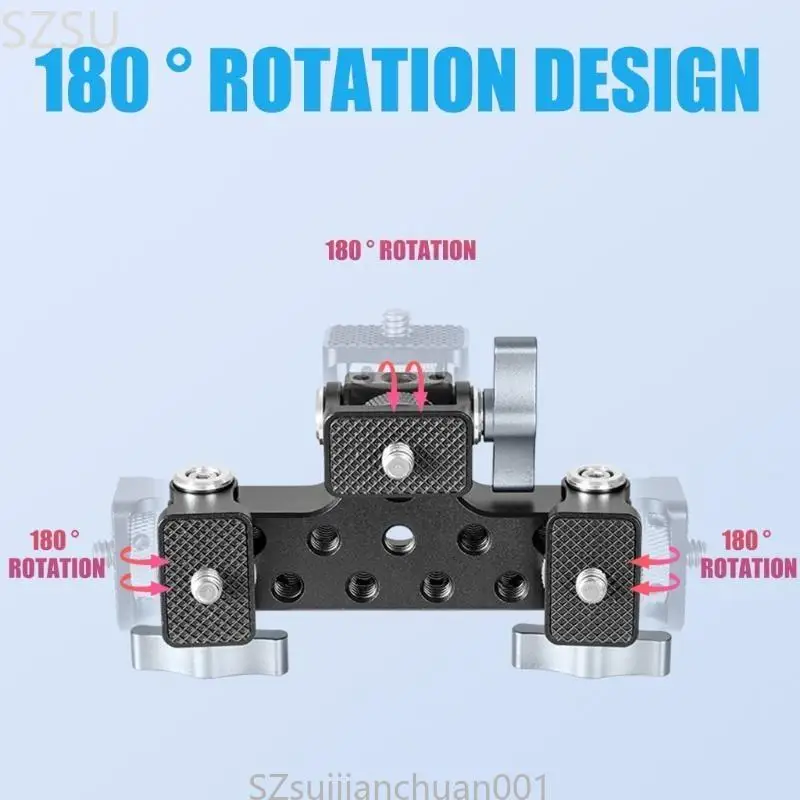 SZSU Aluminum Alloy 3-Position Live Streaming Stand Holder PTZ Adapter Mount Base