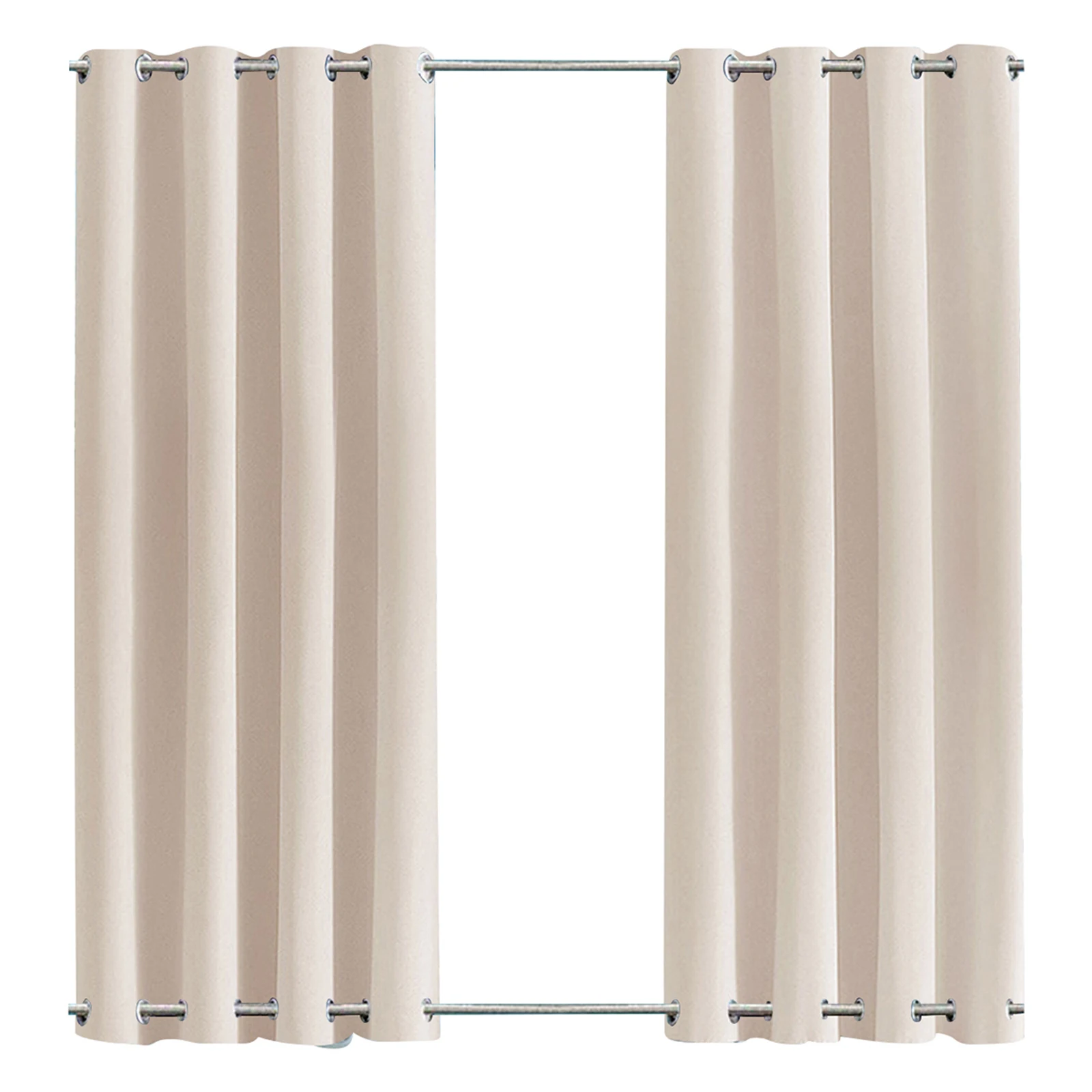 1/2 Pieces Outdoor Blackout Curtain For Patio Waterproof Thermal Insulated Exterior Garden Curtains Grommet at Top Bottom Drapes 