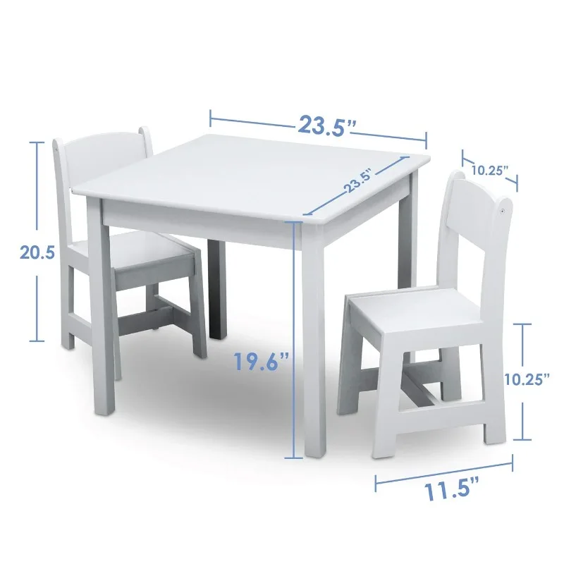 Kids Wood Table and Chair Set 3