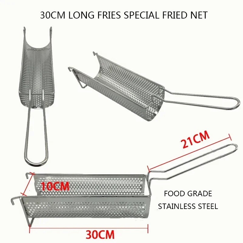 Long French Fries Press Frying Net Super Long French Fries Squeezer Stainless Steel Mashed Potato Extruder