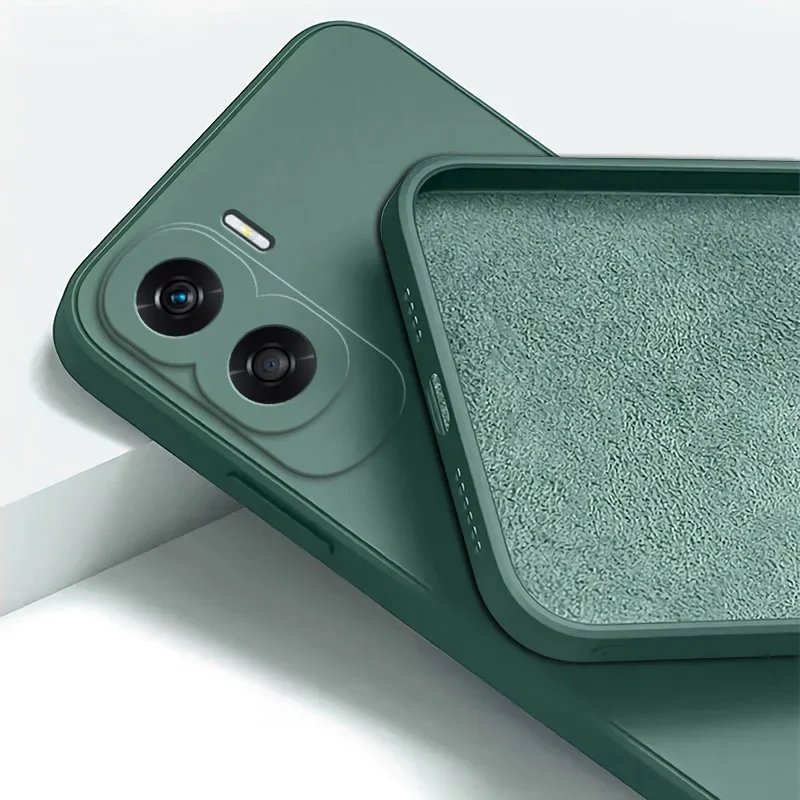 Liquid Silicone Matte Back Case with Candy Color and Camera Lens Protection