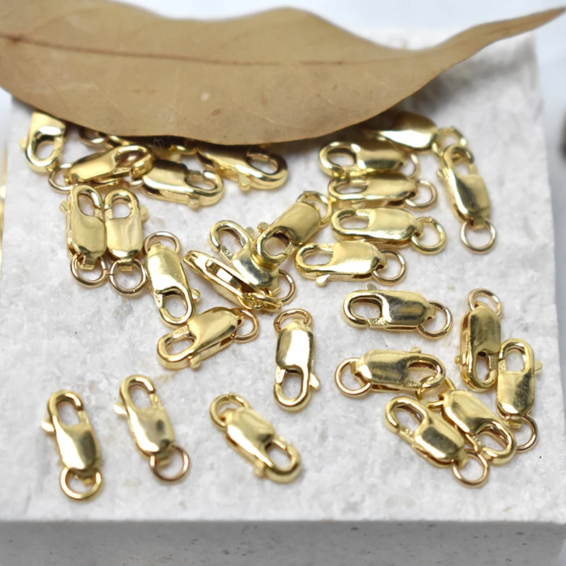 14ct Gold Bonded 8mm Trigger Clasp Open Jump Ring Jewellery Fastener