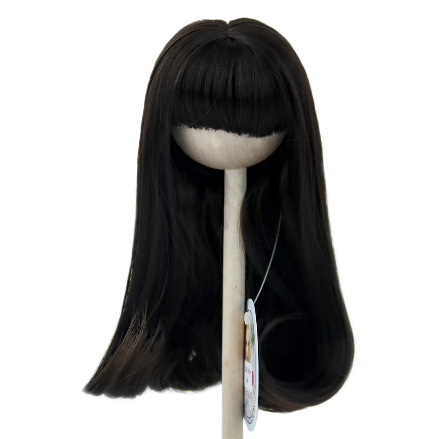 

Big Discount 1/6 BJD Doll Wigs Long Straight With Bangs For MSD SD 6-7 Inch Head Doll Hair Tress Wig