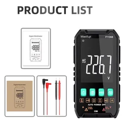 Compact Digital Multimeter: Smart Electrician Tester for Voltage, Capacitance, and Frequency Measurement (FY106B)