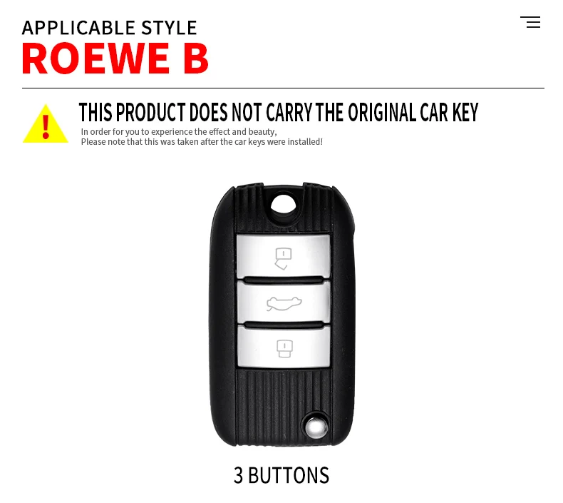 3 pulsanti in lega di zinco Remote Car Fold Key Case Cover per Roewe RX5 2017 anno per MG ZS Auto Key Shell accessori portachiavi 7 3 pulsanti in lega di zinco Remote Car Fold Key Case Cover per Roewe RX5 2017 anno per MG ZS Auto Key Shell accessori portachiavi -