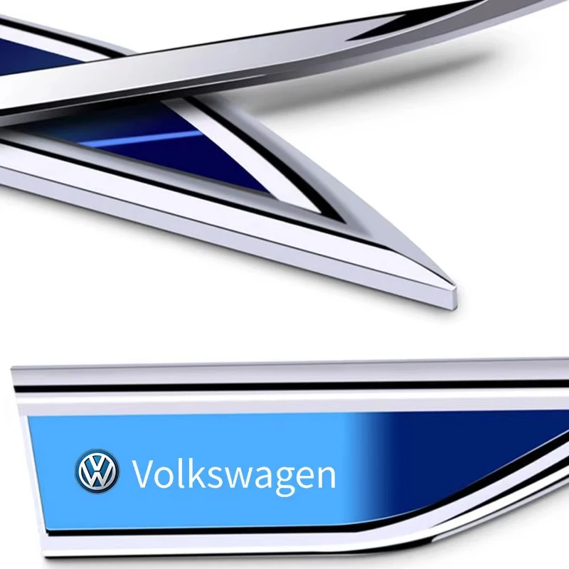 폭스바겐 VW R 라인 골프 8 비틀 시로코 파사트 샤란 티구안 제타 트렁크 스티커 펜더 사이드 밸브용 금속 자동차 데칼
