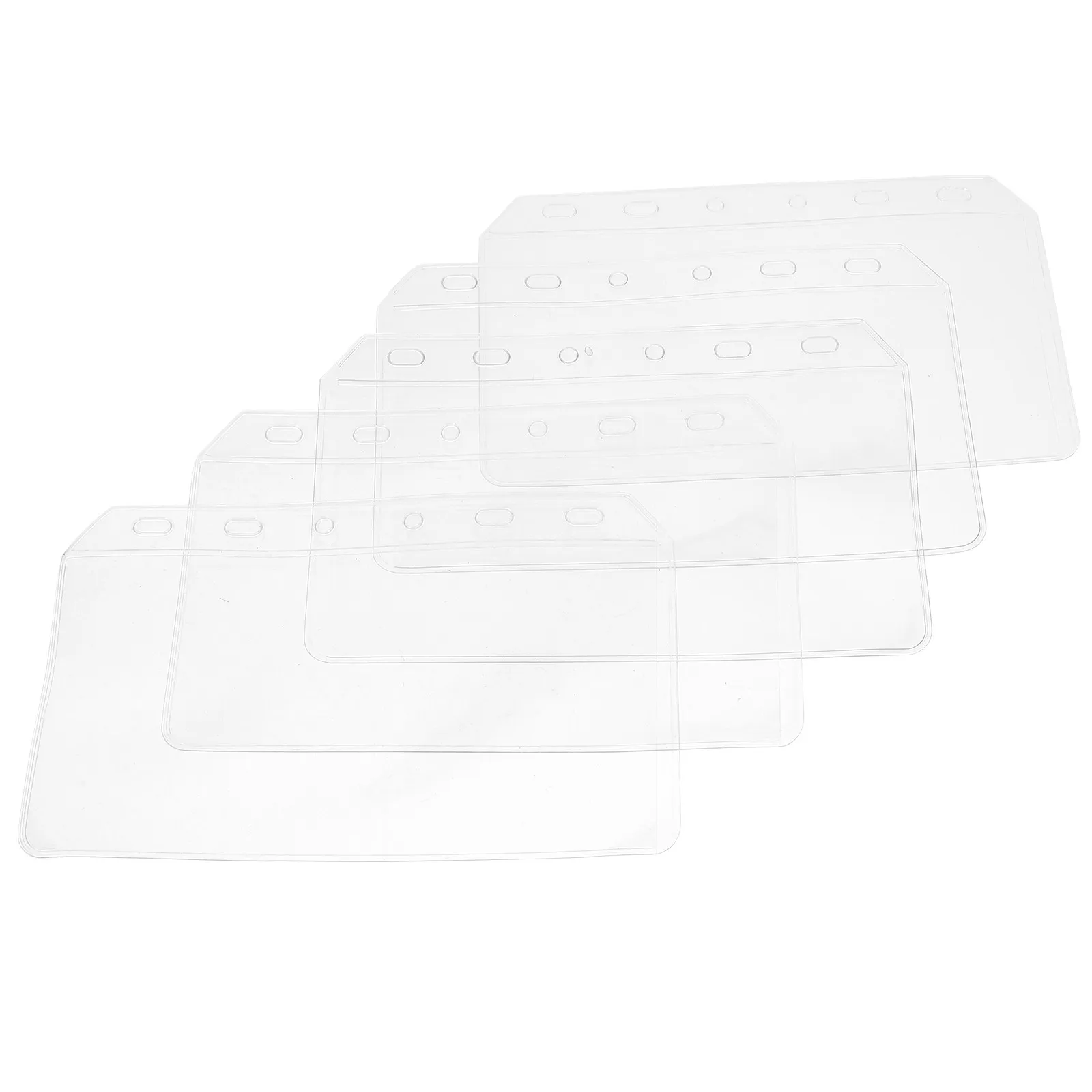 5Pcs 바인더 포켓 주최자 PVC 경량 루스 리프 가방 문서 파일링 폴더 사무실 여행용 노트북 보관 주머니