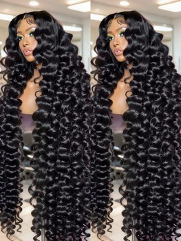 200 Density Loose Wave 13x6 13x7 HD Lace Front Human Hair Wig Brazilian 30 36 Inch Curly Wigs Deep Wave 13x4 Lace Frontal Wig