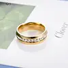 Bague de Couple en acier inoxydable et cristal pour hommes et femmes, bague de fiançailles et de mariage en acier titane, bijoux cadeau d'anniversaire