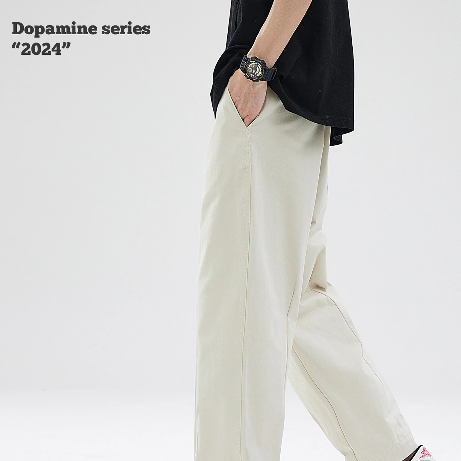 Men's Trousers Spring Summer New Fashion Brands Solid Color Straight Pants Unisex Pants High Quality High Street Work Pants Male
