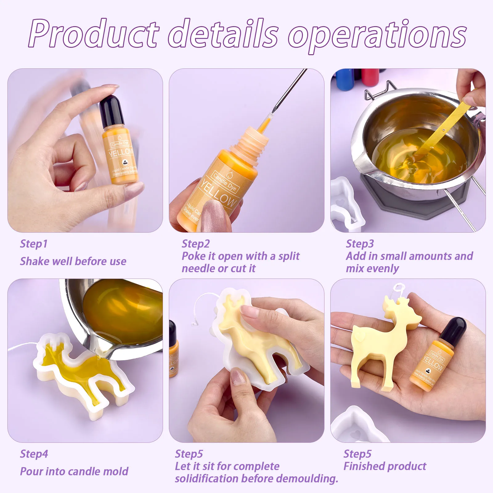 Candle Dyes Pigment 10ml Aromatherapy Liquid Colorant DIY Candle Mold Soap Coloring Handmade Crafts Resin