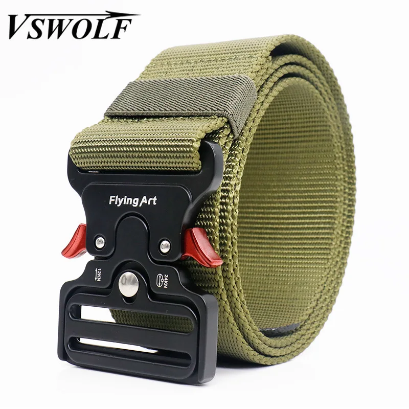 Men's Tactical Nylon Belt Army Military 