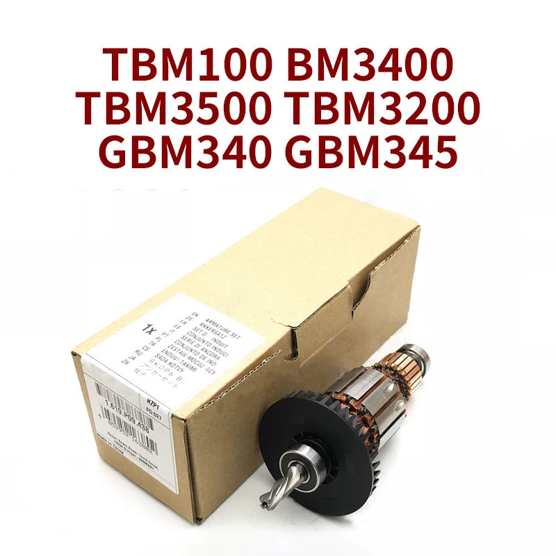 AC220-240V Rotor Armature Accessories for Bosch TBM3400 3500 1000 GBM340 345 Hand Drill Rotor Armature Anchor Replacement съемник прижимного кольца электропривода bosch bike hand yc 34bb d50mm для электровелосипедов серебро 6 190340