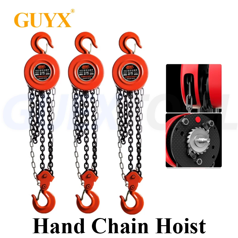 Pulling Wrench Hoist Manganese Steel Hook Hand Chain Hoist Portable Lever Block Inverted Chain Tightener Traction Lifting