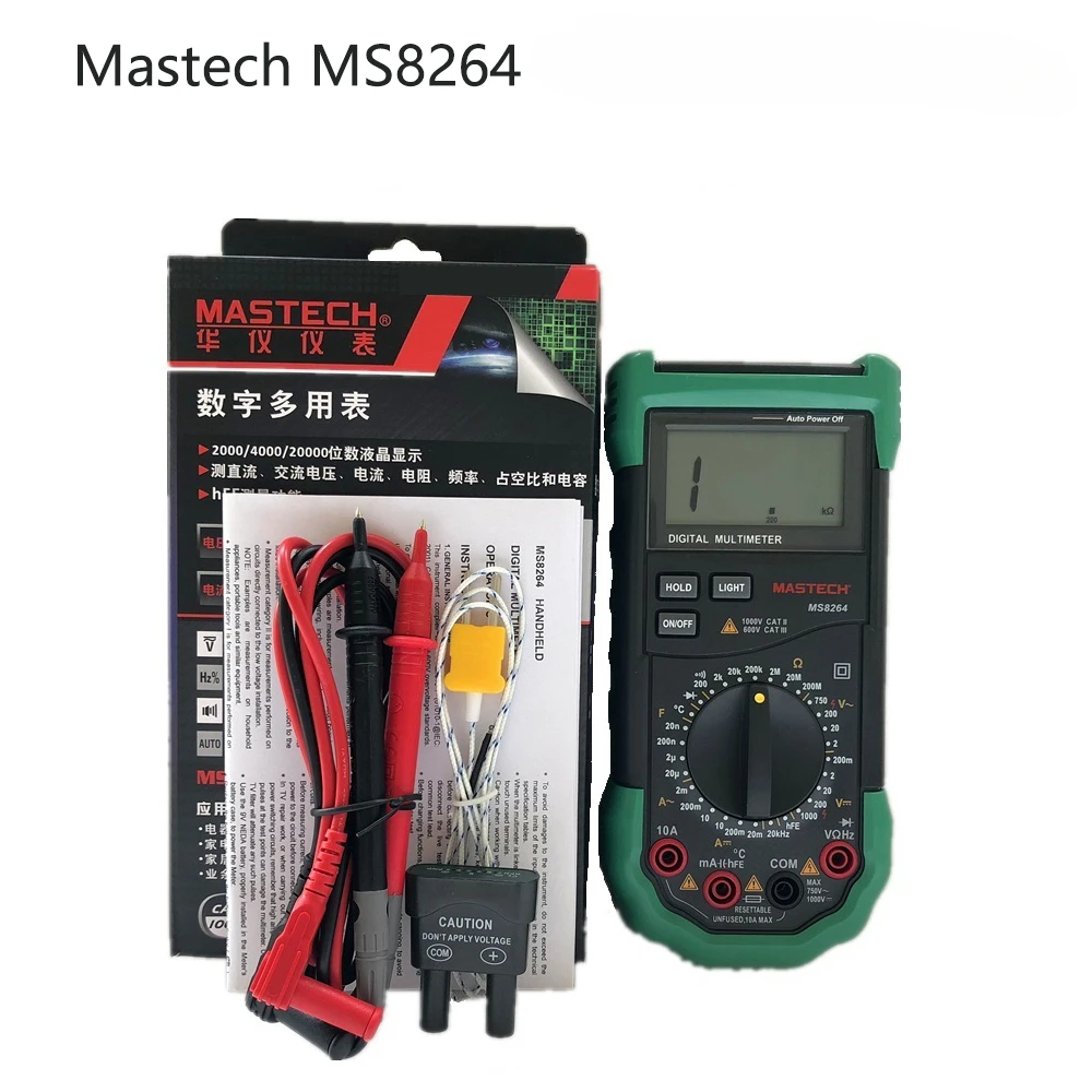 

Цифровой Мультиметр Mastech MS8264, измеритель емкости, частоты, температуры и защиты от горения
