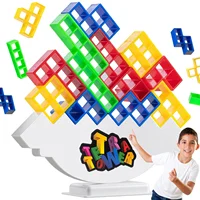 لعبة ألغاز Tetra Tower Fun Balance Stacking لبنات البناء للأطفال والكبار والأصدقاء وفريق النوم العائلي والحفلات الليلية 6