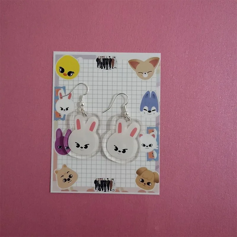 Stray Kids Cartoon SKZOO Earrings studs Earrings accessories Star accessories around handmade DIY earrings accessories