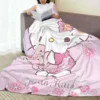 Cute Pink Hello Kitty Blanket Fleece Winter HelloKitty Portable Soft Throw Blankets for Home Travel Bedding Throws 2