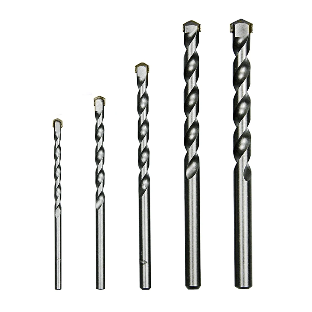 

Masonry Drill Bit Set Tungsten Carbide Tip Round Shank 4 5 6 8 10mm for Concrete Drilling Power Tool Accessories