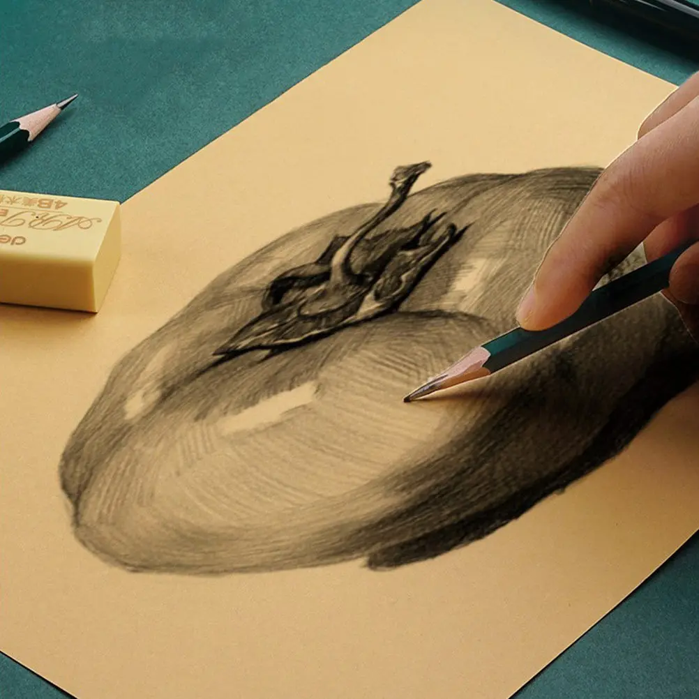 100매 크래프트 편지지 레트로 스타일 문구류 메시지, 공지, 노래 가사, 메모 작성용 우아하고 클래식한 필기 용지