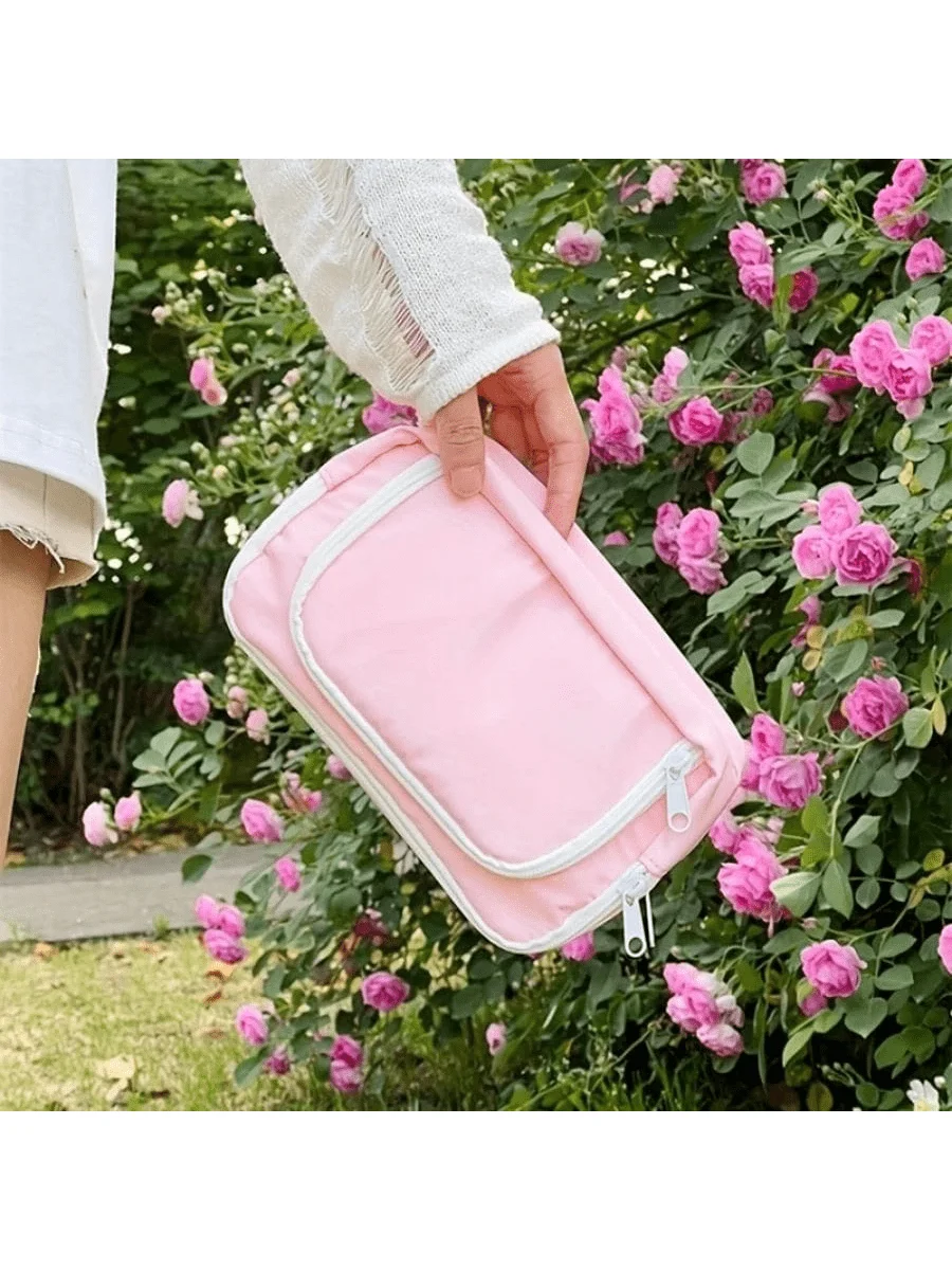 귀여운 멀티 레이어 연필 케이스 파우치, 대용량 펜 케이스 가방, 학생, 학교 및 사무실을 위한 내구성 있는 문구 보관 가방