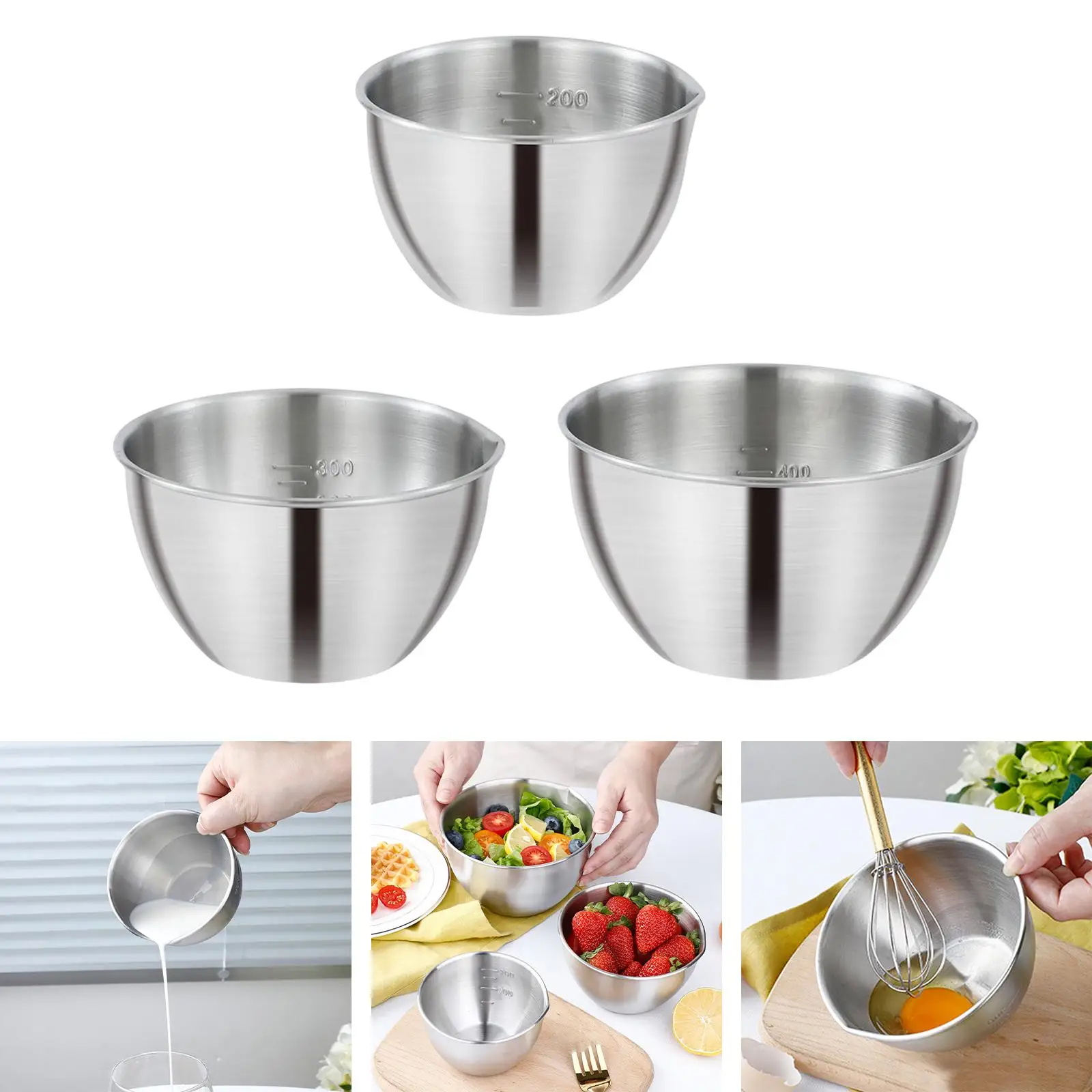 32cm Large Capacity 304 Stainless Steel Mixing Bowl For Kitchen Restaurant  Dinner Soup Salad Bowl Food Vegetable Container - Bowls - AliExpress