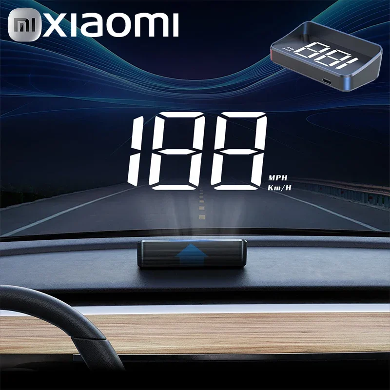 Car Windshield Projector Xiaomi Su7 Car Speedometer HUD Head Up Display Digital Speed Meter Windshield Projector Vehicles Truck Auto Electronic Accessory