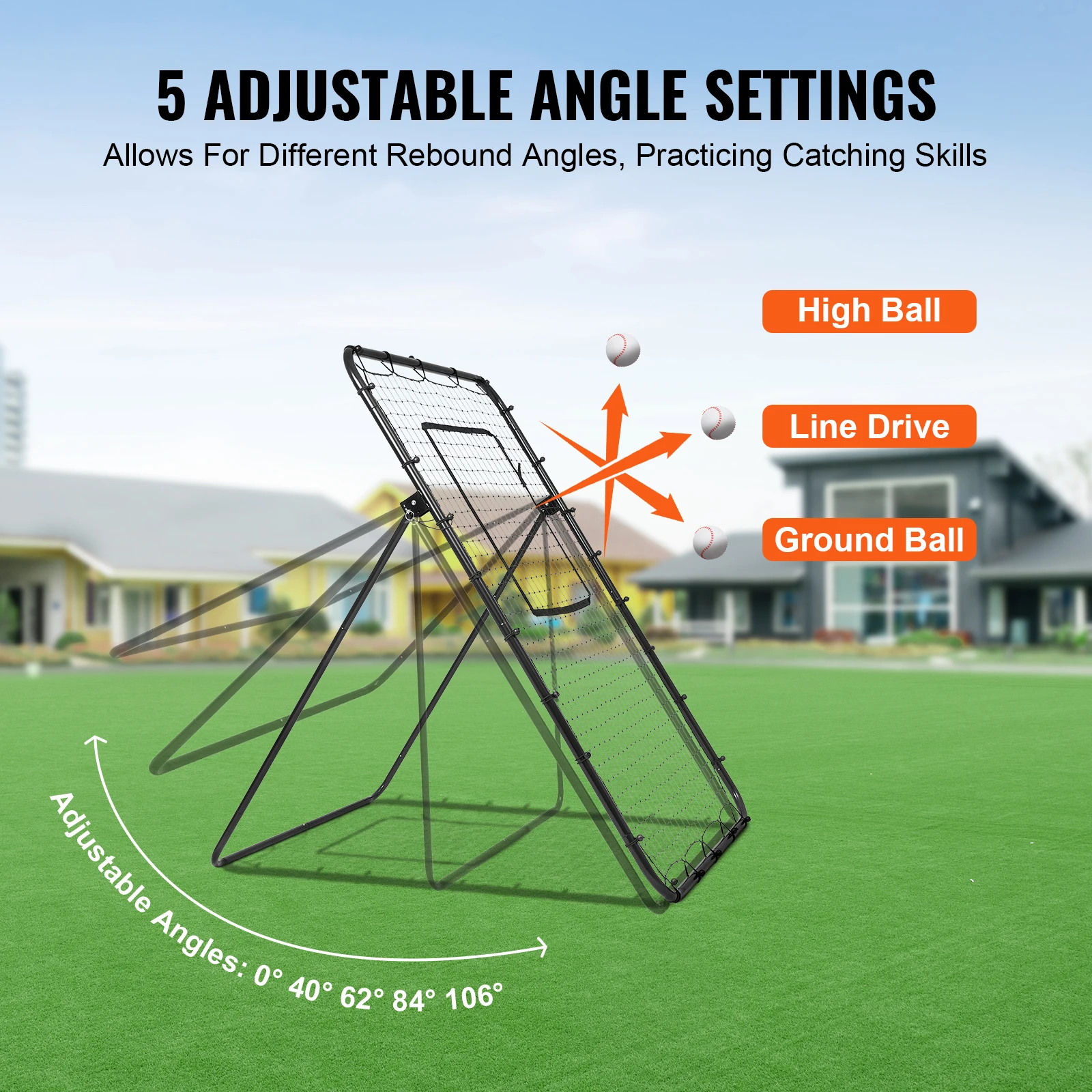 Baseball Rebounder Net Pitching Trainer
