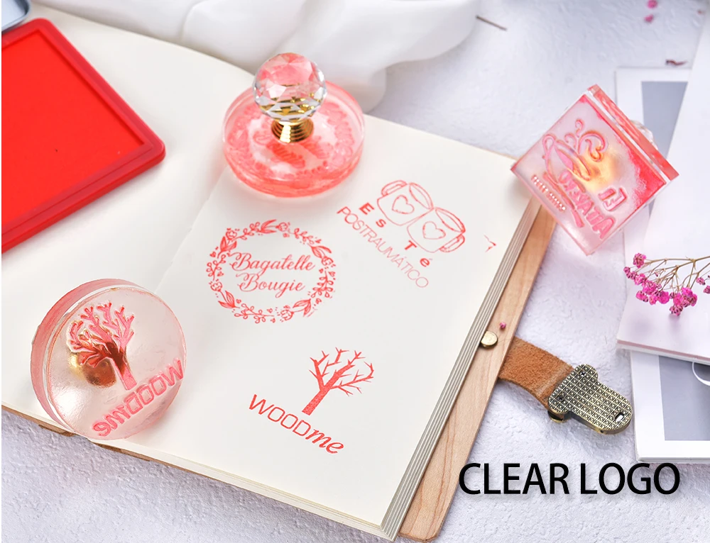 Description Picture 5 of itemPersonalized Seal LOGO Private Acrylic Stamp Custom Wedding Student Graduation Business Logo Package Transparent Acrylic Stamp