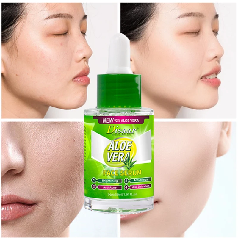 

Aloe Vera Moisturizing Whitening Essence Liquid Anti Wrinkle Aging Vitamin C Hyaluronic Acid Face Shrink Pores Serum Skin Care